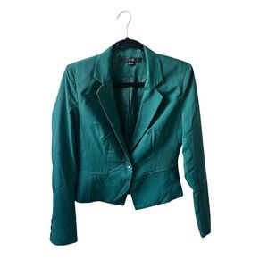 XXI Forever 21 One-Button Blazer Green Women’s Size Small Excellent Condition